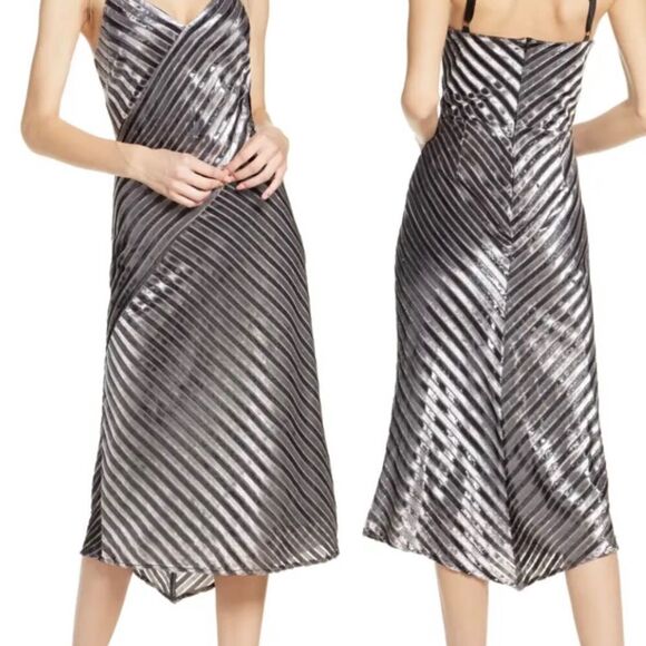NWOT Harlan Velvet metallic dress size XSP - Picture 2 of 8